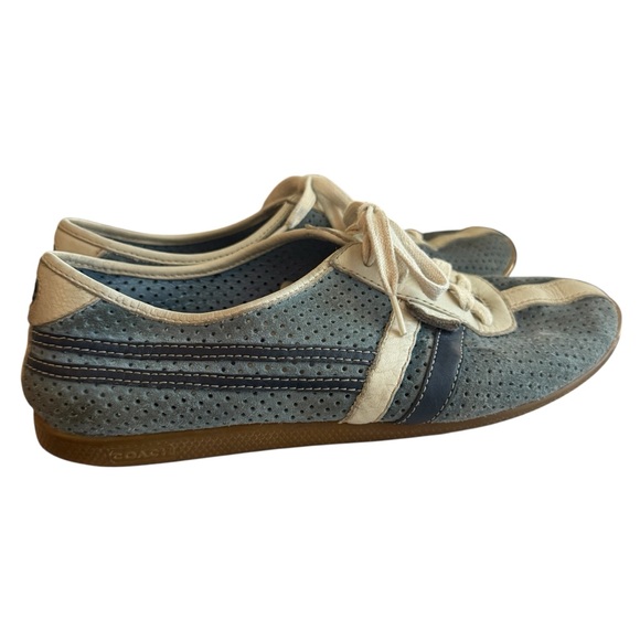 Coach Ellie Sneakers - Vintage Perforated Suede Shoes Women’s Size 7 - Picture 2 of 11